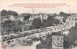 Troyes     10       Scènes Vécues Pendant Guerre 14/18. Le Parc A Camions Pendant La Bataille De La Marne - Troyes