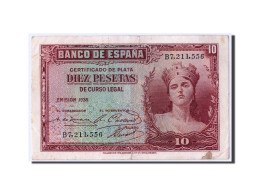 Billet, Espagne, 10 Pesetas, 1935, KM:86a, TB+ - 10 Peseten