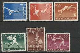 BULGARIE - 1956 - YVERT N°867/872 ** MNH - COTE = 12 EUR. - JEUX OLYMPIQUES - Nuevos