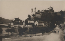 Aarburg Mit Kirche Und Schloss - Strasse An Der Aare - Animee - Burk's Verlag - Aarburg