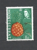 MONSERRAT  1965 Fruit & Vegetables With Portrait Of Queen Elizabeth II MNH  PINEAPLE - Montserrat