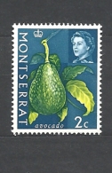 MONSERRAT  1965 Fruit & Vegetables With Portrait Of Queen Elizabeth II MNH  AVOCADO - Montserrat
