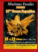 44 Saint Sébastien Sur Loire : Expositions De Minéraux Et Fossiles - Salle De L'Escall  (écrite Et Non Oblitérée) - Saint-Sébastien-sur-Loire