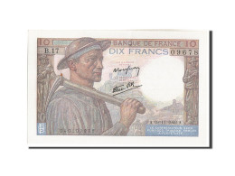 Billet, France, 10 Francs, 10 F 1941-1949 ''Mineur'', 1942, 1942-11-19, SPL - 10 F 1941-1949 ''Mineur''