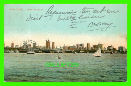 NEW YORK CITY, NY - NEW YORK FROM HOBOKEN - TRAVEL IN 1908 - UNDIVIDED BACK - - Panoramic Views