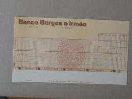 PORTUGAL    - CHEQUE BBI -  ESCUDOS - 2 SCANS - (Nº16316) - Chèques & Chèques De Voyage