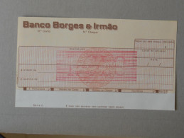 PORTUGAL    - CHEQUE BBI -  ESCUDOS - 2 SCANS - (Nº16317) - Chèques & Chèques De Voyage