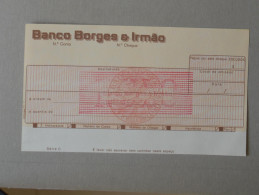 PORTUGAL    - CHEQUE BBI -  ESCUDOS - 2 SCANS - (Nº16317) - Cheques & Traveler's Cheques