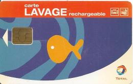 CARTE.§-PUCE-LAVAGE-TOTAL-V°N°Rouge-Texte 600 Stations-TBE - Car-wash