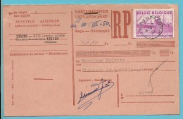 641+671 Op Ontvangkaart (Carte-recepisse) Met Stempel BRUXELLES - 1935-1949 Kleines Staatssiegel