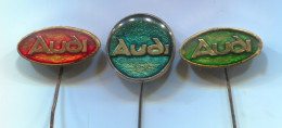 AUDI -  Car Auto Automotive, Vintage Pin  Badge, Abzeichen, 3 Pcs - Audi