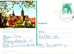 EGL-L23 - ALLEMAGNE Entier Postal Carte Illustrée Vue Sur Les Eglise De ÖHRINGEN - Geïllustreerde Postkaarten - Gebruikt