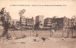 59-BRAY-DUNE- TENNIS ET VUE SUR BOULVARD INTERNATIONAL - Bray-Dunes