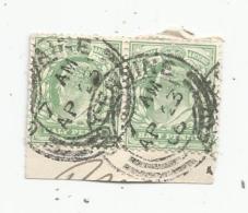 G-I-E , 2 Tiimbres , Grande Bretagne  , Half Penny  , Postage & Revenue , 1906 - Used Stamps