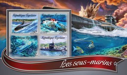 Togo 2016, Submarines, Fishes, 4val In BF - Sous-marins