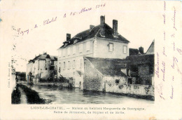 89 LIGNY  LE  CHATEL  MAISON DE MARGUERITE DE BOURGOGNE  CARTE PIONNIERE 1904 - Ligny Le Chatel