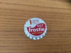 Ancienne Capsule De Soda "DIET Frostie ROOT BEER, WORCESTER" Etats-Unis (USA) (intérieur Liège) - Limonade