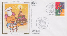 Enveloppe  FDC  1er  Jour  ANDORRE   Bon  Anniversaire   1998 - FDC