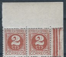 ES731SASFBH-L017TESPVACU.España.Spain  .Espagne. CIFRA Y PERSONAJES.1936/38. (Ed 731**par) Sin Charnela,. MAGNIFICA - Variedades & Curiosidades