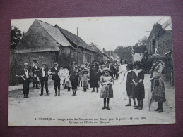 CPA 80 ACHEUX Inauguration Du Monument Aux Morts Pour La Patrie 1920 Groupe Ecole Des Garçons VETEMENTS TOP ANIMEE - Acheux En Amienois