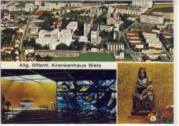 WELS - Allg. öffentl. Krankenhaus, Mehrbildkarte, Kapelle , Luftbild, Flugaufnahme - Wels