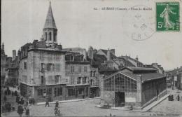 CPA Creuse Circulé GUERET Halle Marché - Guéret