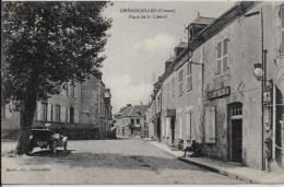 CPA Creuse Circulé CHENERAILLES Village Commerces - Chenerailles