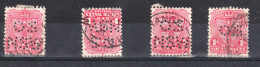 LOT De 4 TIMBRES PERFORES - Gebruikt