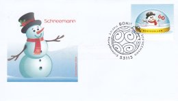 Germany FDC 2014 Schneemann Snowman - Special Format For Stamp (SKO12-4A) - FDC: Buste
