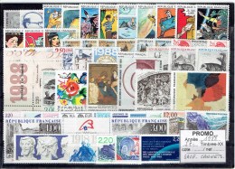 FRANCE ANNEE COMPLETE 1988 - 57 TP - XX - 1980-1989