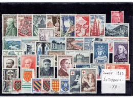 FRANCE ANNEE COMPLETE 1954 - 40 TP - XX - 1950-1959