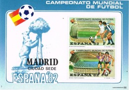 Hojita Viñeta Futbol ESPAÑA 82. Sede De MADRID 1982 ** - Variedades & Curiosidades