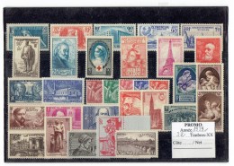 FRANCE ANNEE COMPLETE 1939 - 32 TP - XX - ....-1939