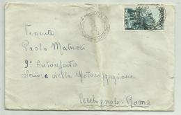 Francobollo Lire 25 Cortina D'ampezzo  Spedito 1954 - 1946-60: Marcophilie