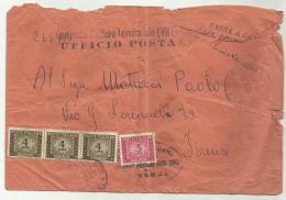 Francobollo Segnatasse Lire 4 E Lire 3 1948  Su Busta - 1946-60: Poststempel