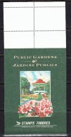 Canada 1992 Gardens, Booklet, Mint No Hinge, Sc# BK130 - Ongebruikt