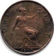 Great Britain 1 Penny 1900   Km 790  Xf++ !!! Catalog Val 100,00$ - D. 1 Penny