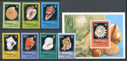 173 DOMINIQUE 1976 - Yvert 505/11 BF 41 - Coquillage - Neuf ** (MNH) Sans Charniere - Dominique (...-1978)