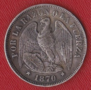 Chili - 50 Centavos 1870 (argent) - Chili