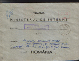 Romania- Official Letter 1992 From The Interior Ministry, Police Department, Direction Weapons, Explosives And Narcotics - Maschinenstempel (EMA)