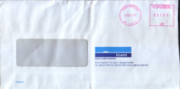 Romania - Letter From Bank Leumi Circulated In 2001, With Machine Stamp - Maschinenstempel (EMA)