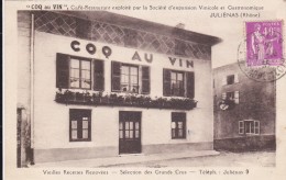 CARTE POSTALE    JULIENAS 69 "Coq Au Vin"  Café-Restaurant - Julienas