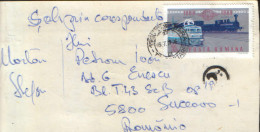 Romania - Cardboard Chess By Correspondence Circulated 1989 With Stamp Centenary Of The First Railway - Lettres & Documents