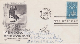 FDC  ETATS UNIS 1960 JEUX OLYMPIQUES De SQUAW VALLEY - Winter 1960: Squaw Valley