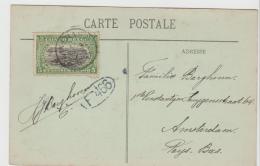 BG054 /  BELG. KONGO Kinshasa, 1913. Ansichtsk. Von Franz. Kongo, Rekrutierung Von Einheimischen Nach Amsterdam Gesandt. - Cartas & Documentos