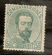 Edifil  126*  Amadeo I  1872   50 Céntimos Verde     NL157 - Unused Stamps