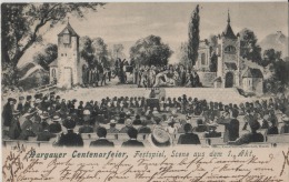 Aargau - Aargauer Centenarfeier - Festspiele - Scene Aus Dem 1. Akt - Stempel: Zofingen - Litho Gebr. Metz - Zofingue