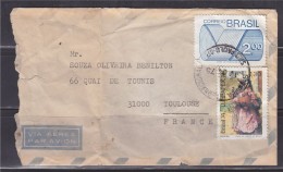 = République Du Brésil Enveloppe Sao Paulo SP 17.4.75 Avec 2 Timbres - Brieven En Documenten