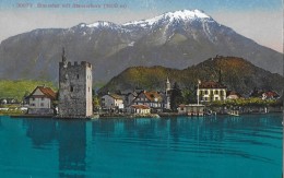 STANSSTAD → Ansicht Vom See Her, Colorierter Lichtdruck, Ca.1920 - Stans