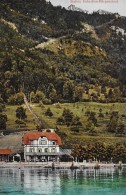 KEHRSITEN → Station Kehrsiten-Bürgenstock Vom See Her Gesehen, Ca.1920 - Autres & Non Classés